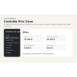 Logiciel caviste : comparaison fournisseurs et calcul de marge | OutilsCommerce